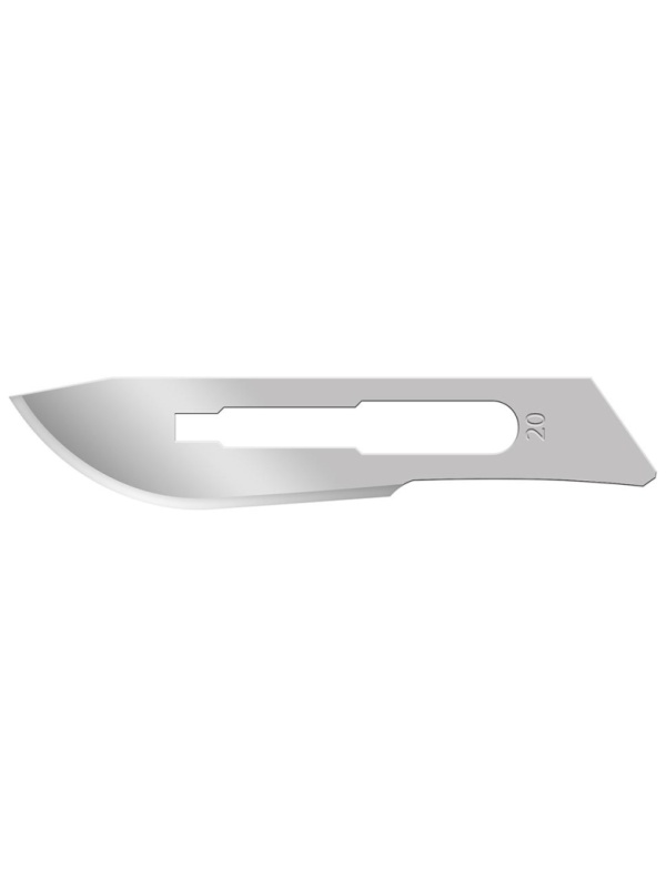Лезвие для скальпеля из углеродистой стали, №20, 0601-01-20