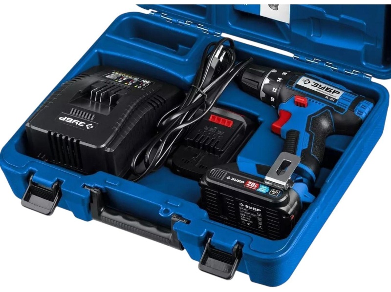 Дрель-шуруповерт аккум. ЗУБР Профи 20В, 2х2.0Ач, 50Нм  (DL-201-22)