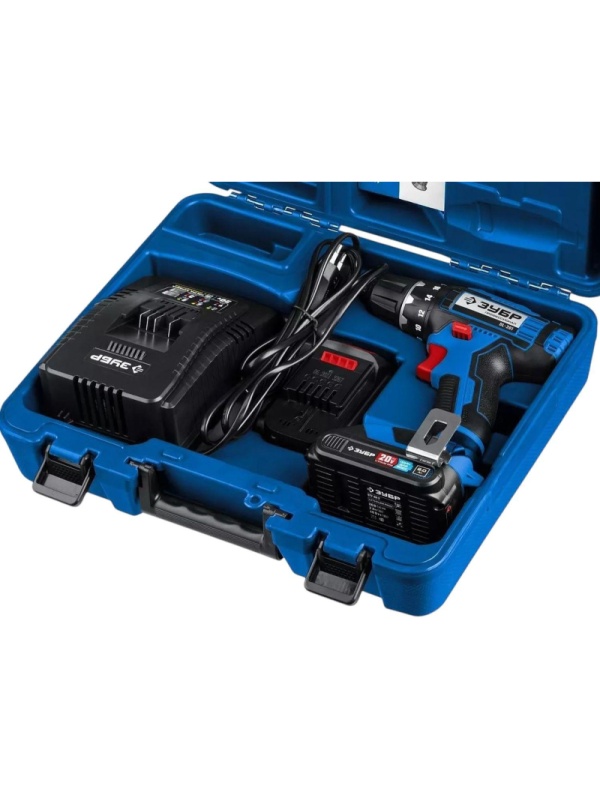 Дрель-шуруповерт аккум. ЗУБР Профи 20В, 2х2.0Ач, 50Нм  (DL-201-22)