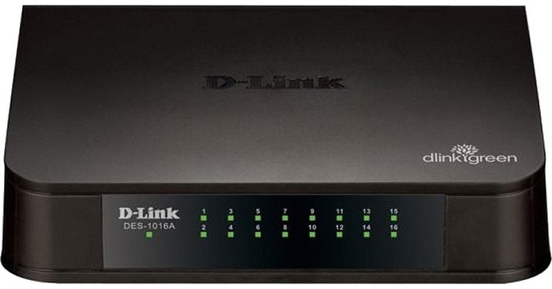 Коммутатор D-Link DES-1016A/E2A 10/100Base-TX функция энергосбережения
