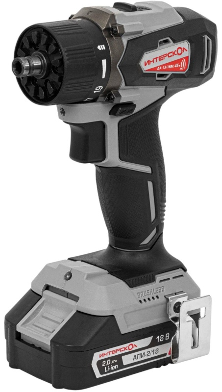 Дрель-шуруповерт акк. ДА-13/18ВК 45 комби(кейс, 2 аккум.,2Ач, патрон 13мм.)