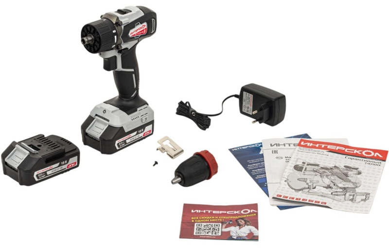 Дрель-шуруповерт акк. ДА-13/18ВК 45 комби(кейс, 2 аккум.,2Ач, патрон 13мм.)