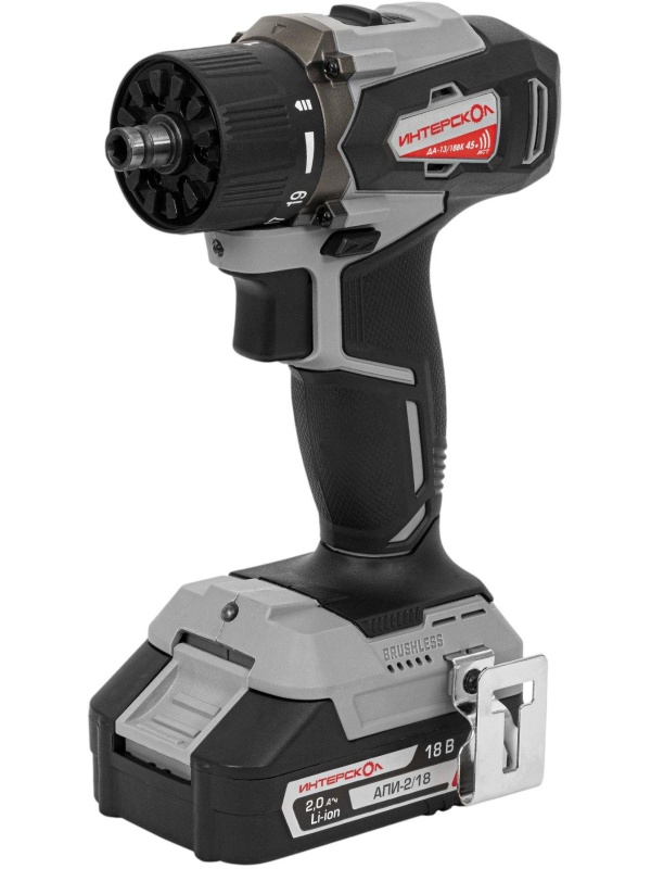 Дрель-шуруповерт акк. ДА-13/18ВК 45 комби(кейс, 2 аккум.,2Ач, патрон 13мм.)