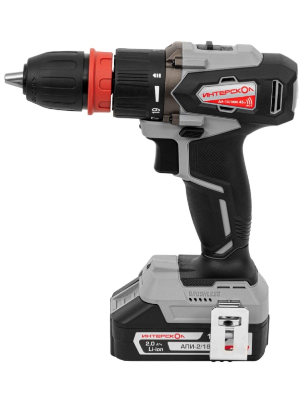 Дрель-шуруповерт акк. ДА-13/18ВК 45 комби(кейс, 2 аккум.,2Ач, патрон 13мм.)