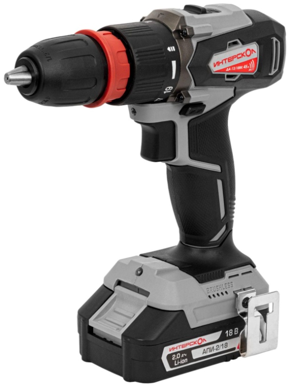 Дрель-шуруповерт акк. ДА-13/18ВК 45 комби(кейс, 2 аккум.,2Ач, патрон 13мм.)