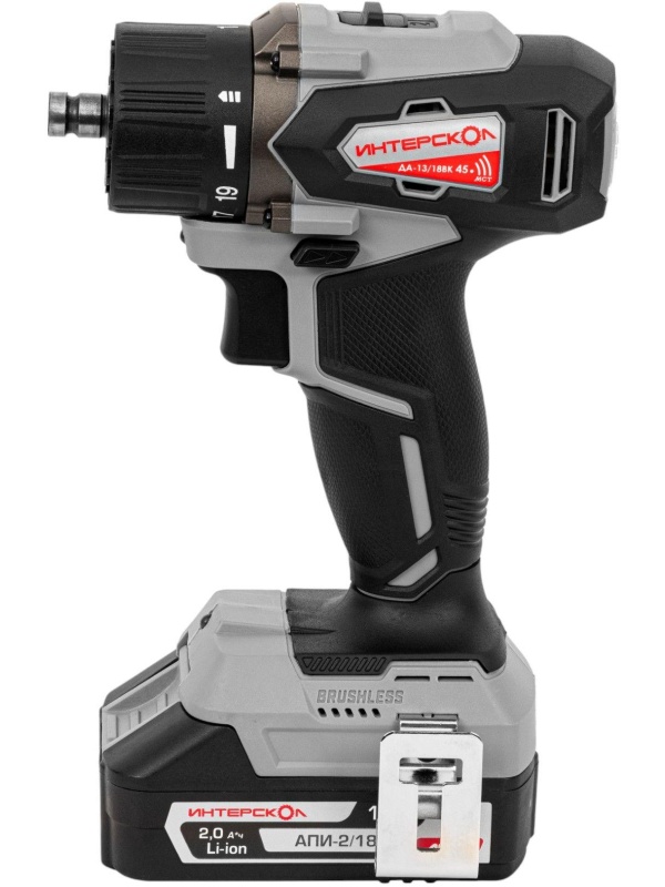 Дрель-шуруповерт акк. ДА-13/18ВК 45 комби(кейс, 2 аккум.,2Ач, патрон 13мм.)