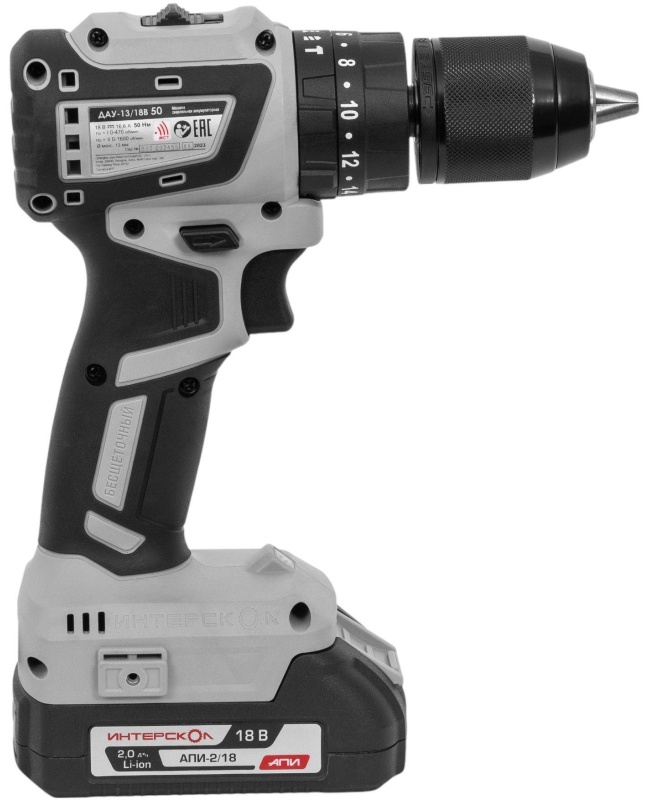 Дрель-шуруповерт акк.бесщеточная ударная ДАУ-13/18В 50(кейс,2 акк.2Ач,ЗУ)