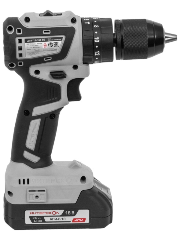 Дрель-шуруповерт акк.бесщеточная ударная ДАУ-13/18В 50(кейс,2 акк.2Ач,ЗУ)