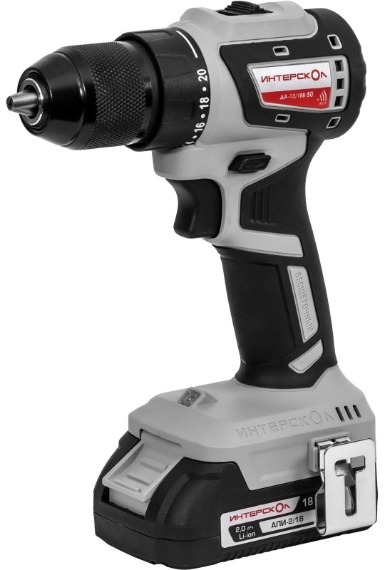 Дрель-шуруповерт акк.бесщеточная(кейс, 2 аккум. 2Ач, ЗУ)ДА-13/18В 50