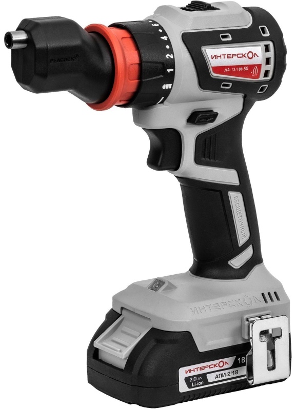 Дрель-шуруповерт акк. ДА-13/18В 50 комби  (кейс, 2 акк., 2Ач, 4 насадки)