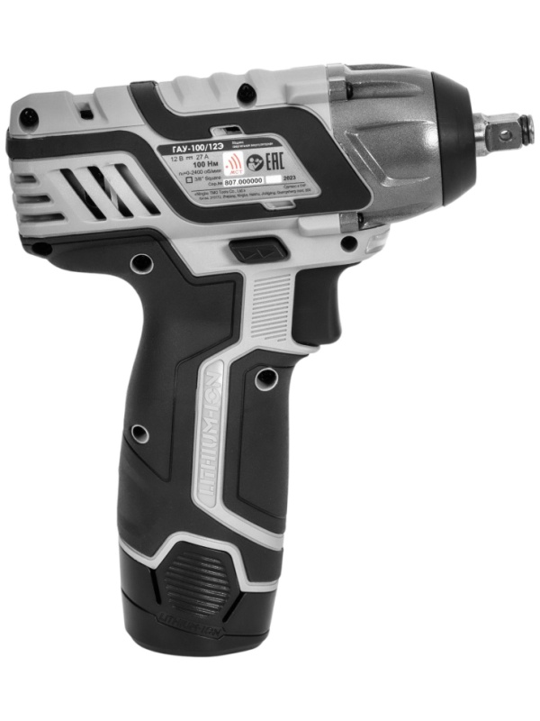 Гайковерт ударный аккум. АПИ-Т (Li-ion, кейс, 2 аккум., 2,0 Ач) ГАУ-100/12Э