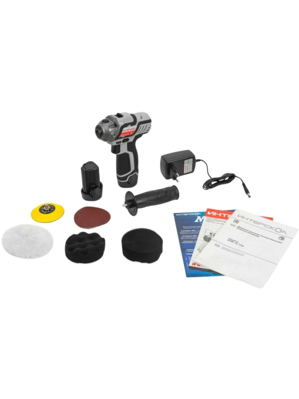 Шлифмашина полировальная акк.(кейс, 2 акк., 2,0 Ач,ЗУ,набор 7 пр)АПМ-76/12Э