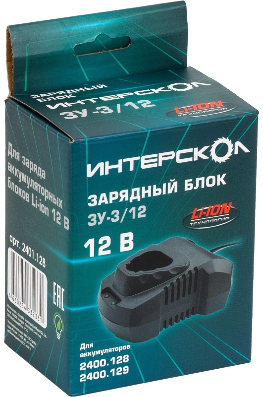 Зарядное устройство -3/12 для аккум. блока 3А, 12В, Li-ion, АПИ-Т