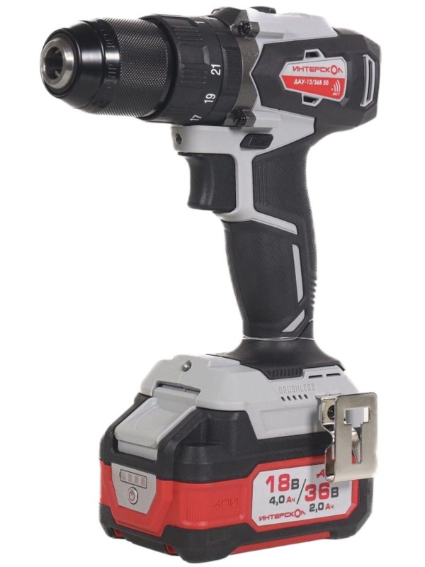 Дрель-шуруповерт бесщеточная ударн.акк.(кейс,2 акк. 2,0Ач, ЗУ)ДАУ-13/36В 50