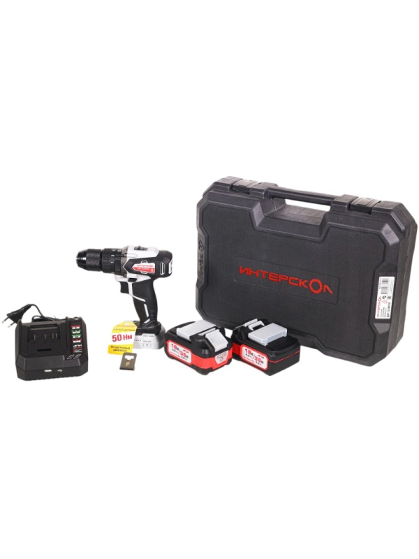 Дрель-шуруповерт бесщеточная ударн.акк.(кейс,2 акк. 2,0Ач, ЗУ)ДАУ-13/36В 50