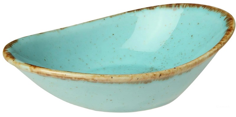 Соусник овальный 7х11см, фарфор, бирюзовый Seasons,(12шт/уп)