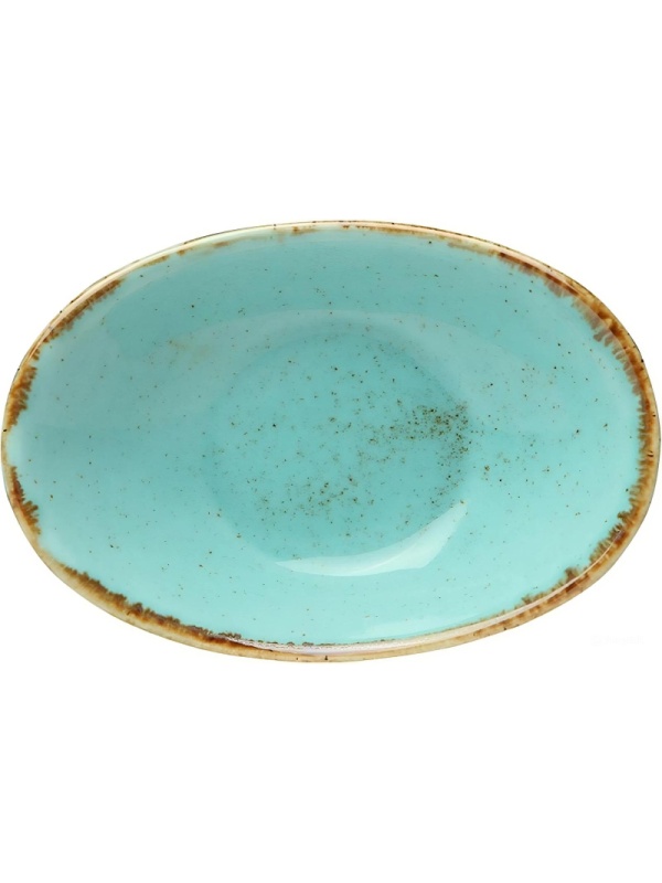 Соусник овальный 7х11см, фарфор, бирюзовый Seasons,(12шт/уп)