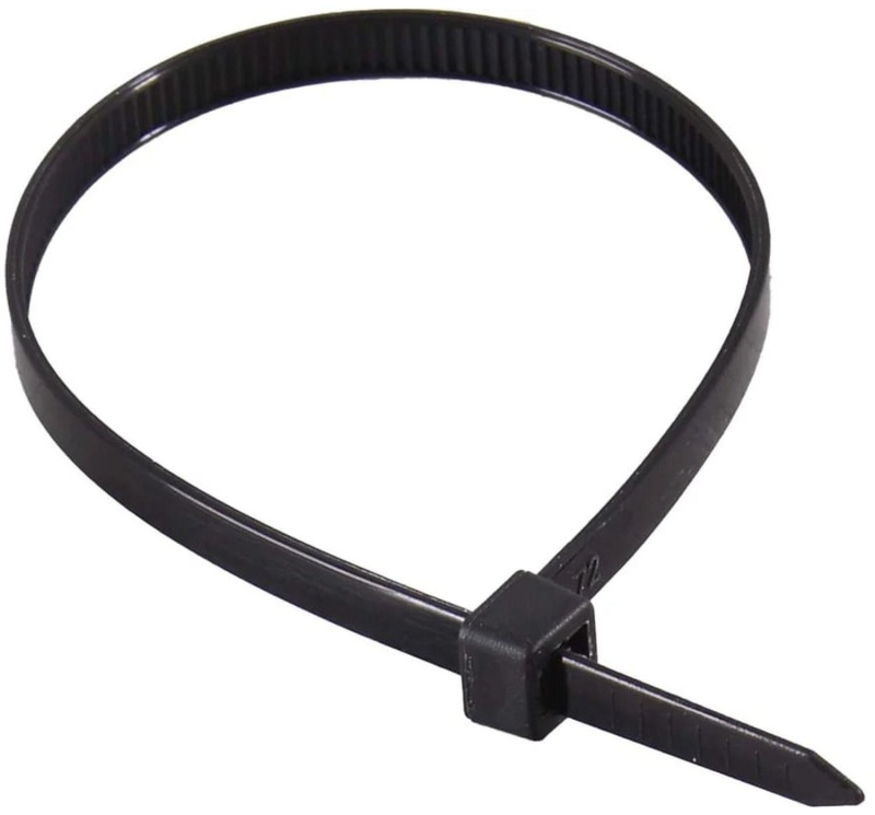 Хомут нейлоновый 4,8x200 Ч (100шт) Вихрь