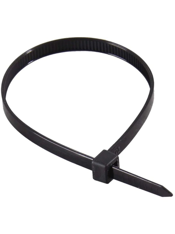 Хомут нейлоновый 4,8x200 Ч (100шт) Вихрь