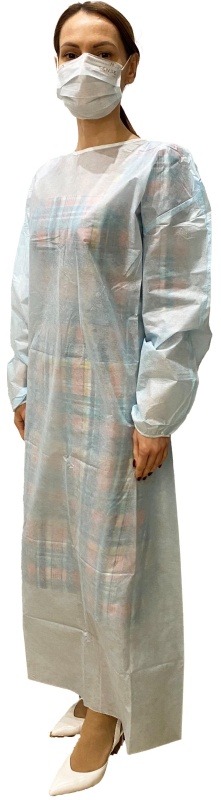 Халат хирург. стер, рук.рез, дл.140 см, р.54-56, пл.40, смс, 1шт