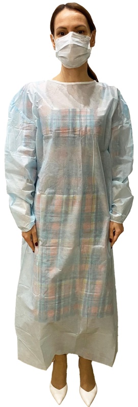 Халат хирург. стер, рук.рез, дл.140 см, р.54-56, пл.40, смс, 1шт