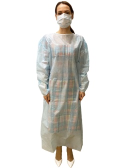 Халат хирург. стер, рук.рез, дл.140 см, р.54-56, пл.40, смс, 1шт