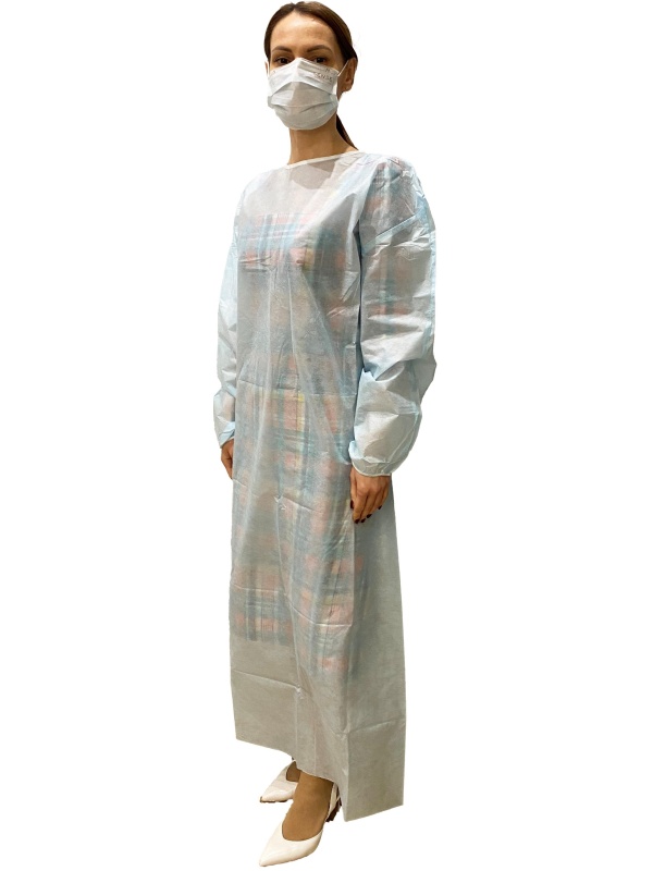 Халат хирург. стер, рук.рез, дл.140 см, р.54-56, пл.40, смс, 1шт