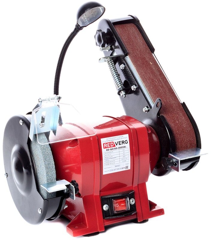 Станок заточный со шлифовальной лентой RedVerg RD-BG150-300SBL (6662756)