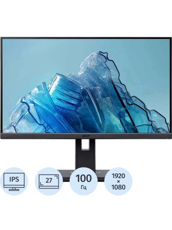 Монитор Acer Vero(UM.HB7EE.E07)27/FHD/IPS/100Hz/250cd/4ms/VGA/HDMI/DP