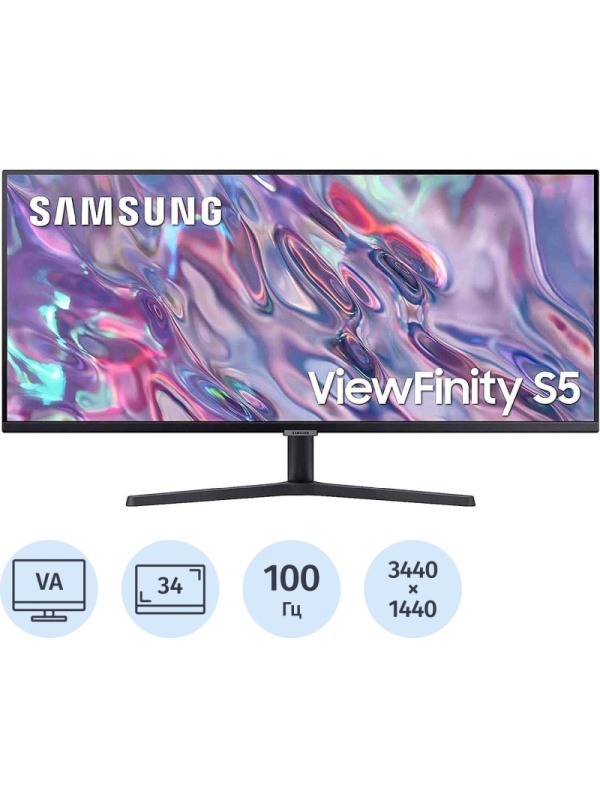 Монитор Samsung (LS34C500GAIXCI)34/UWQHD/VA/100Hz/300cd/5ms/HDMI/DP