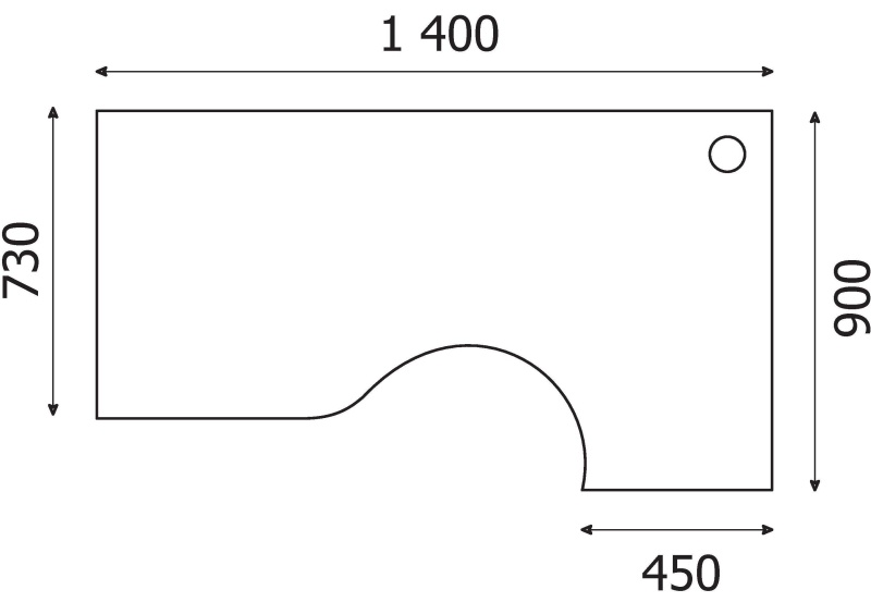 Стол эргономичный PT Арго А-200 правый орех гварнери