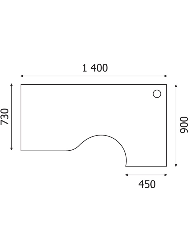 Стол эргономичный PT Арго А-200 правый орех гварнери