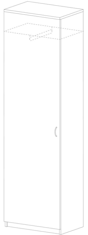 Шкаф PT Арго для одежды узкий А-308 Н орех гварнери 97931