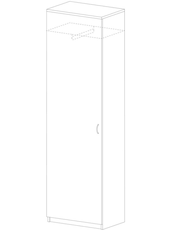 Шкаф PT Арго для одежды узкий А-308 Н орех гварнери 97931