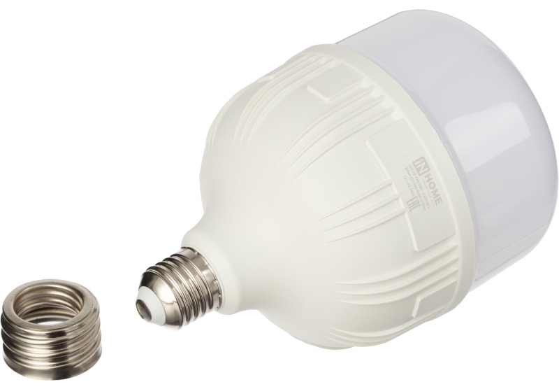 Лампа светодиодная LED-HP-PRO 50Вт 230В Е27 с адаптером E40 4000К IN HOME