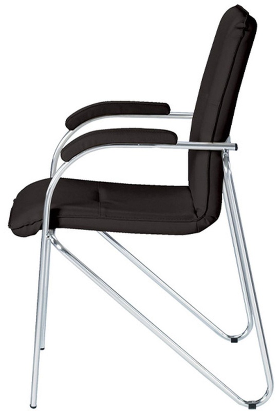 Конференц-кресло UA_EChair SAMBA Chrome к/з черный/к/з (V-4)