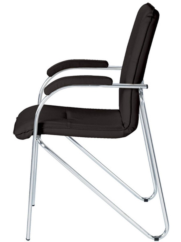 Конференц-кресло UA_EChair SAMBA Chrome к/з черный/к/з (V-4)