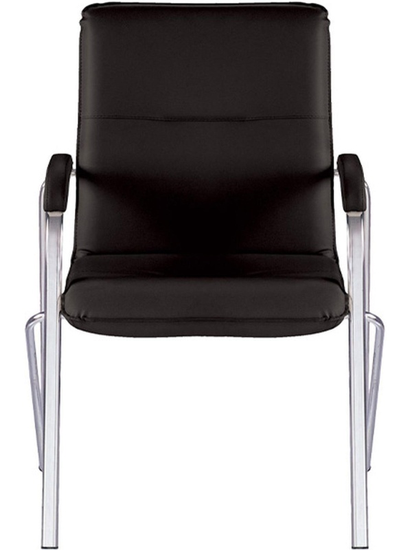 Конференц-кресло UA_EChair SAMBA Chrome к/з черный/к/з (V-4)