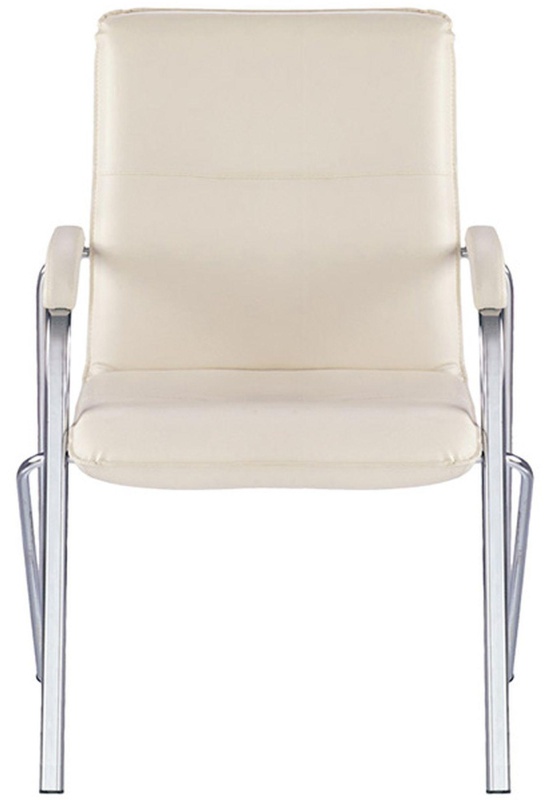 Конференц-кресло UA_EChair SAMBA Chrome к/з бежев./к/з (V-18)