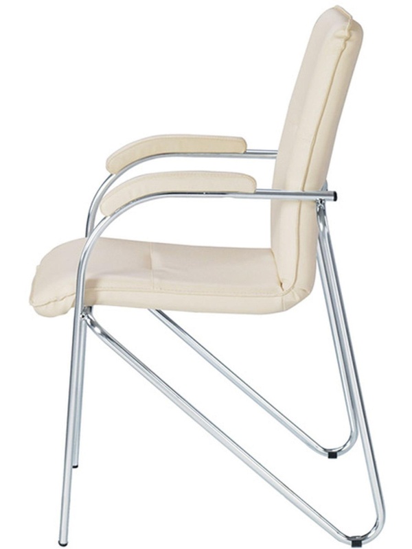 Конференц-кресло UA_EChair SAMBA Chrome к/з бежев./к/з (V-18)