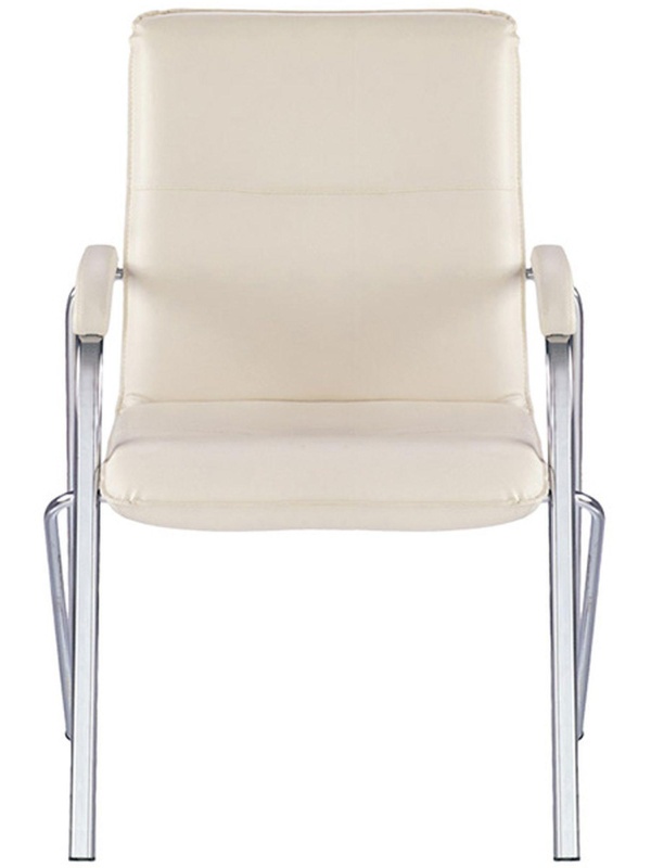 Конференц-кресло UA_EChair SAMBA Chrome к/з бежев./к/з (V-18)