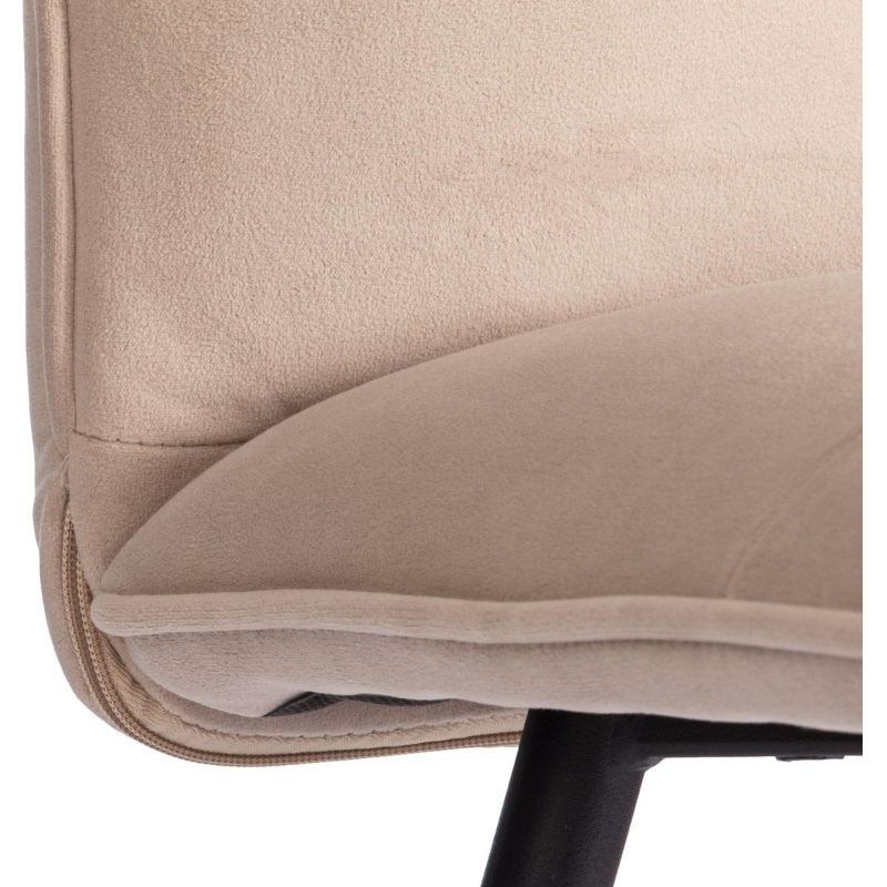 Стул Комус Мебель Flip велюр , 41х55х88, бежевый/черный