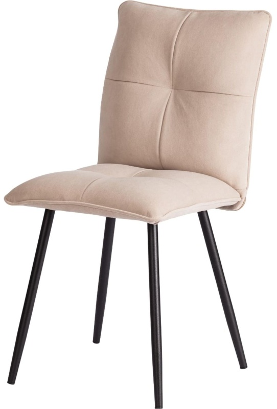 Стул Комус Мебель Flip велюр , 41х55х88, бежевый/черный