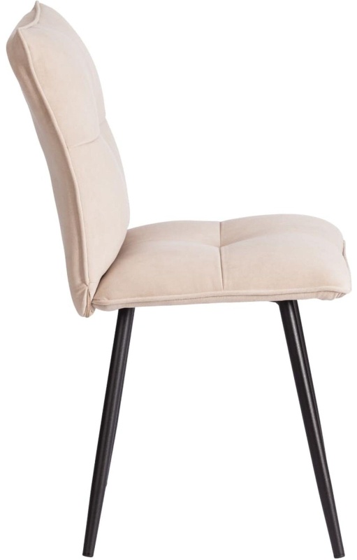 Стул Комус Мебель Flip велюр , 41х55х88, бежевый/черный