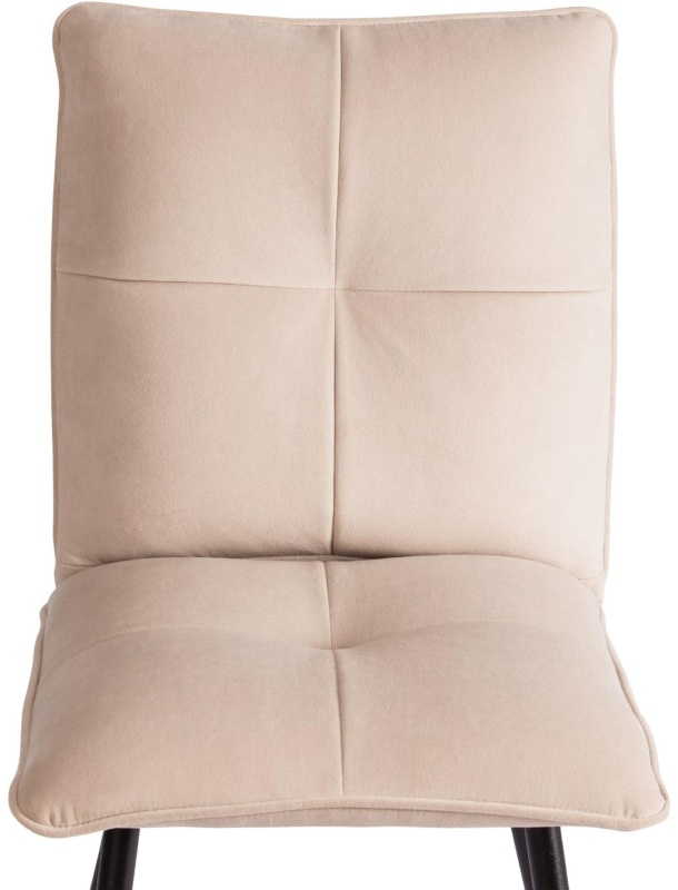 Стул Комус Мебель Flip велюр , 41х55х88, бежевый/черный