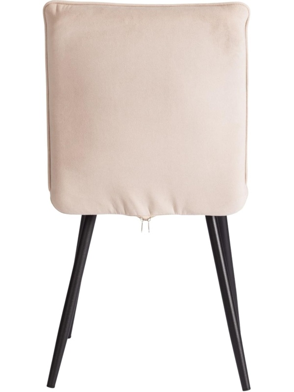 Стул Комус Мебель Flip велюр , 41х55х88, бежевый/черный