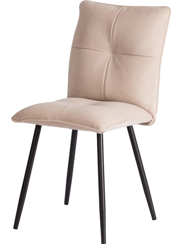 Стул Комус Мебель Flip велюр , 41х55х88, бежевый/черный