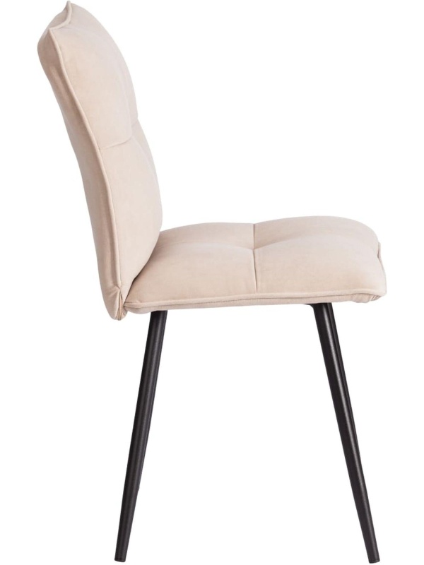Стул Комус Мебель Flip велюр , 41х55х88, бежевый/черный