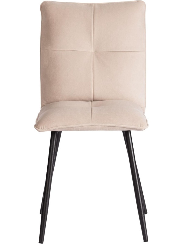 Стул Комус Мебель Flip велюр , 41х55х88, бежевый/черный