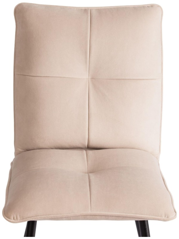 Стул Комус Мебель Flip велюр , 41х55х88, бежевый/черный